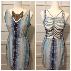 Blue Tye Dye Pattern Charlie Jade Dress